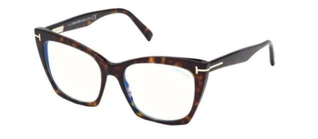 Women's prescription glasses TOM FORD FT 5709 B 052 HAVANA BLUE BLOCK -  Оптики Леонардо - Онлайн магазин за очила