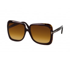 TOM FORD FT 1156 52F Dark Havana/light Brown Shaded