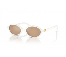 MIU MIU MU 04Z 14240D WHITE/ORANGE SILVER SHADED