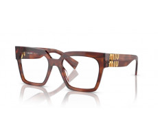 MIU MIU MU 04U 11Q1O1 - Striped tobacco