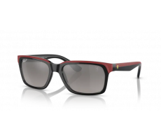 Ray-Ban RB 4393 M F6015J - Black on red